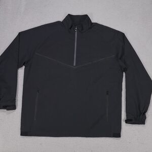 FootJoy Golf Half Zip Short Sleeve Pullover Wind Shirt Mens XL Black